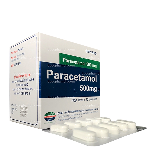 Thuốc giảm đau hạ sốt Paracetamol 500mg
