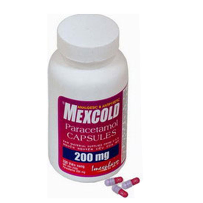 Thuốc giảm đau Imexpharm Mexcold 200mg, Chai 200 viên