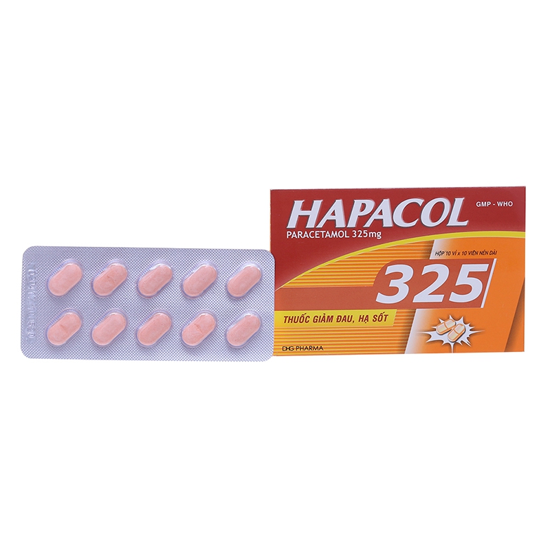 Thuốc Hapacol 325mg DHG, Hộp 100 viên