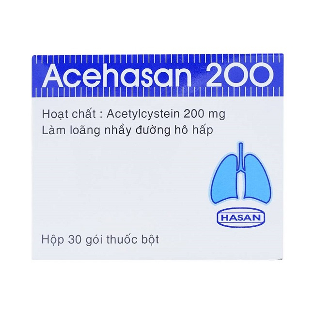 Thuốc ho Hasan Acehasan 200mg, Hộp 30 gói