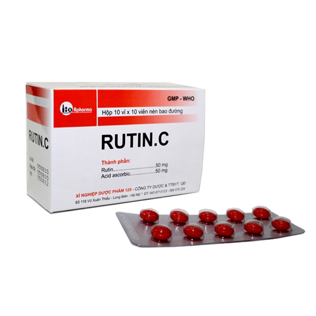 Thuốc hỗ trợ điều trị các triệu chứng xuất huyết Rutin C