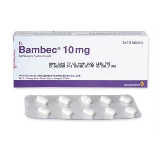 Thuốc hỗ trợ đường hô hấp Bambec | Hộp 3 vỉ x 10 viên