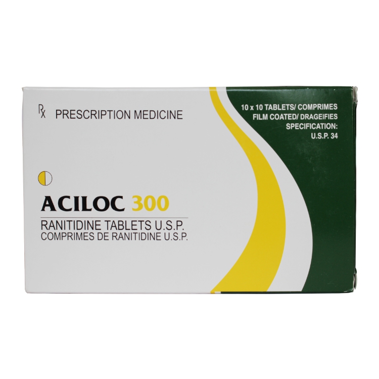 Thuốc hỗ trợ tiêu hóa ACILOX 300 - Ranitidin 300mg