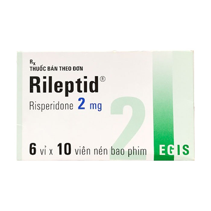 Thuốc hướng thần Egis Rileptid 2mg, Hộp 60 viên