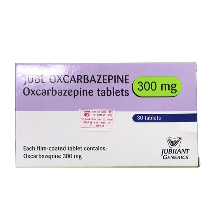 Thuốc hướng thần Jubl Oxcarbazepine Tablets 300mg, Hộp 30 viên