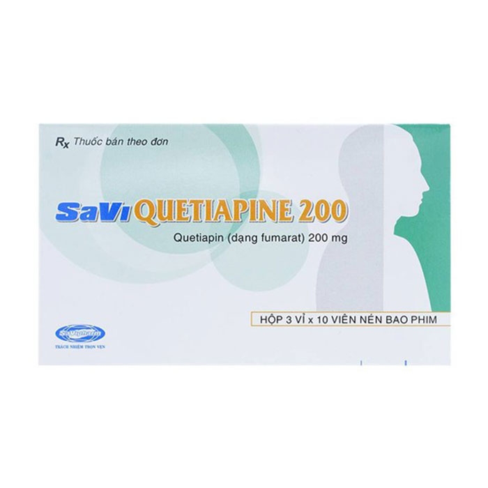 Thuốc hướng thần Savi Quetiapine 200mg, Hộp 30 viên