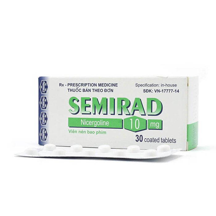 Thuốc hướng thần Semirad 10 mg 30 viên