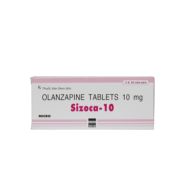 Thuốc hướng thần SIZOCA -10 Olanzapin 10mg