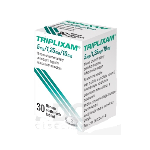 Thuốc huyết áp Triplixam 5mg/1.25mg/10mg, Hộp 1 lọ x 30 viên