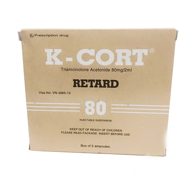 Thuốc K-CORT 80MG/2ML, Hộp 5 ống