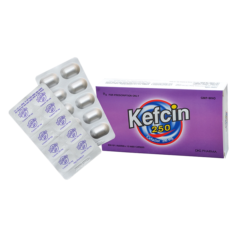 Thuốc Kefcin 250mg DHG, Hộp 30 viên