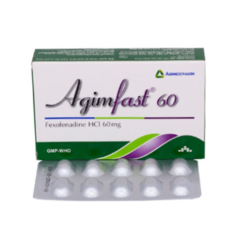 Thuốc kháng histamin Agimfast 60 - Fexofenadin HCL 60 mg
