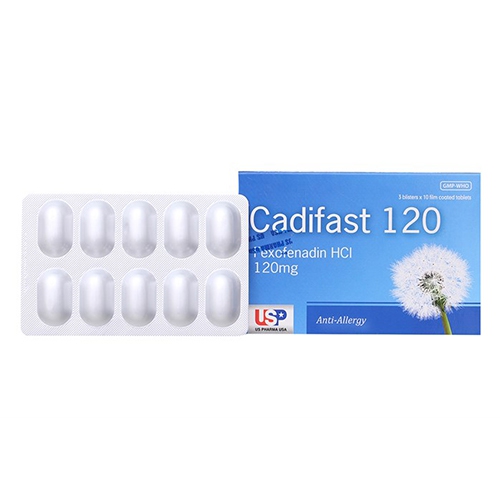 Thuốc kháng histamin Cadifast 120 - Fexofenadin HCL 120 mg
