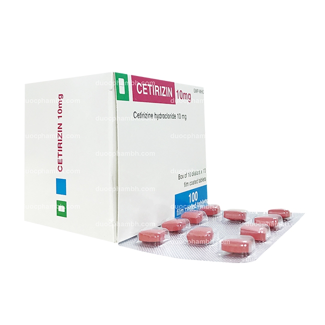 Thuốc kháng Histamin CETIRIZIN 10MG - Cetirizine HCl 10mg
