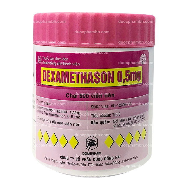 Thuốc kháng Histamin DEXAMETHASON - Dexamethason 0,5mg