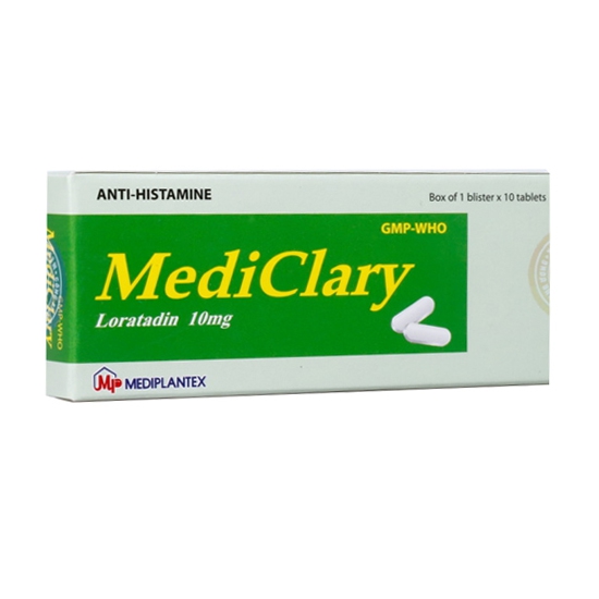 Thuốc kháng histamin Mediclary - Loratadin 10mg