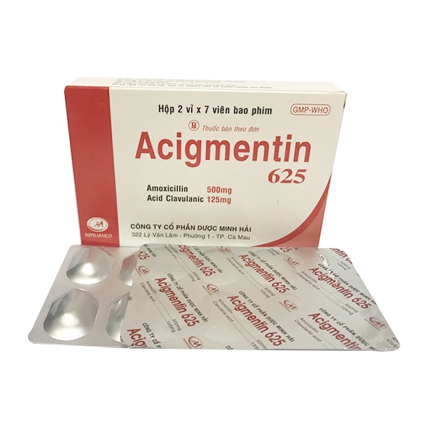 Thuốc kháng sinh Acigmentin 625mg ( Minh Hải )