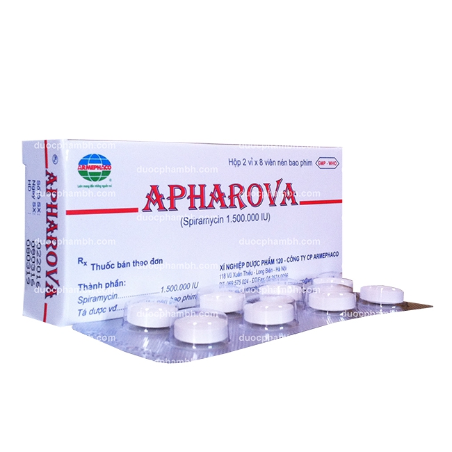 Thuốc kháng sinh APHAROVA - Spiramycin 1.500.000 IU
