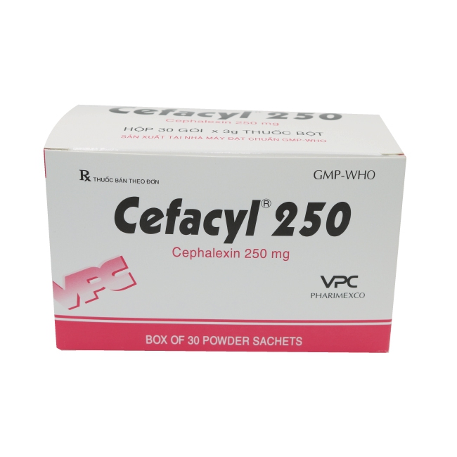 VPC Cefacyl 250, Hộp 30 gói