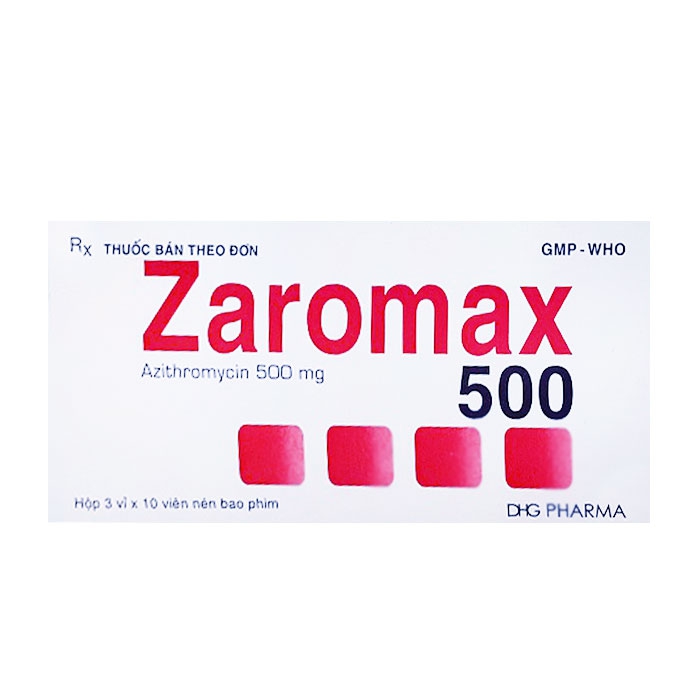 Thuốc kháng sinh DHG Zaromax 500mg