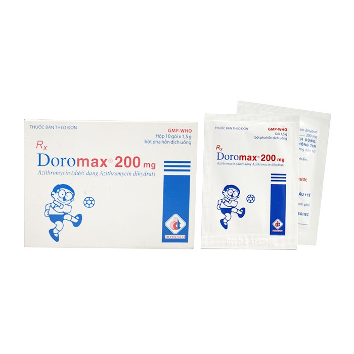 Thuốc kháng sinh Domesco Doromax 200mg, Hộp 10 gói