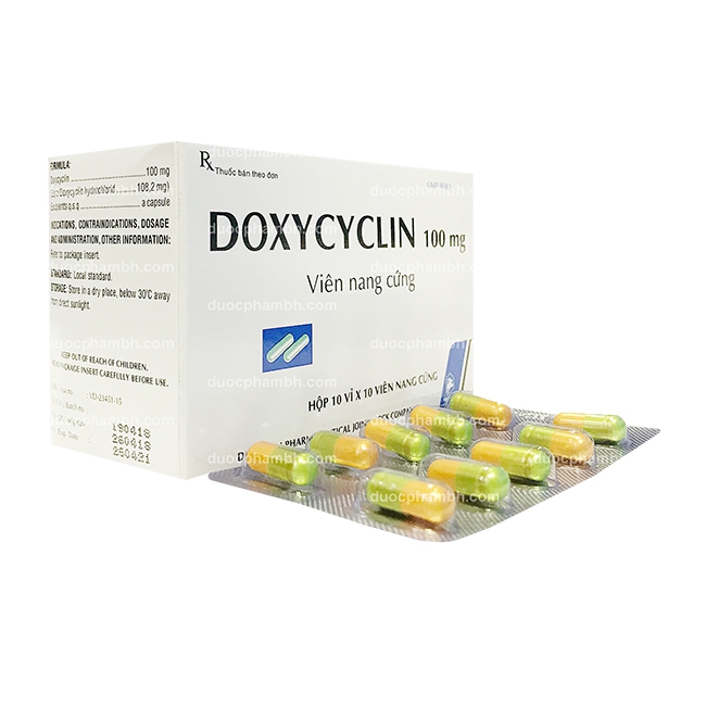 Thuốc kháng sinh DOXYCYCLIN - Doxycyclin 100mg