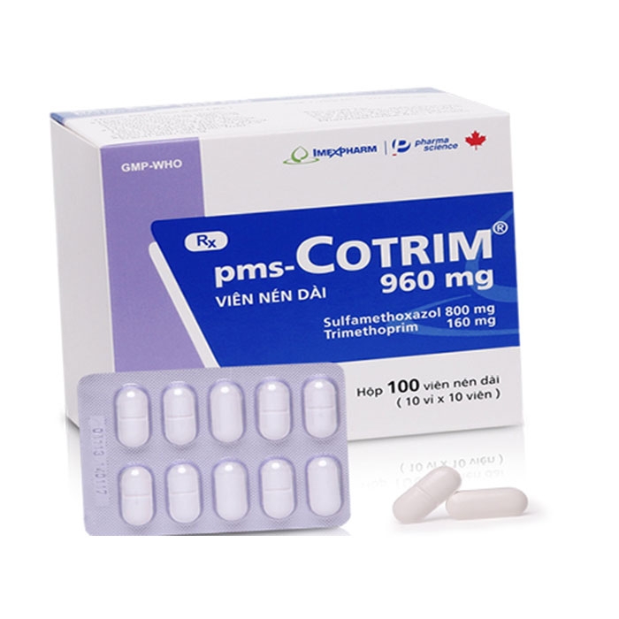 Thuốc kháng sinh Imexpharm Cotrim 960mg, Hộp 100 viên nén