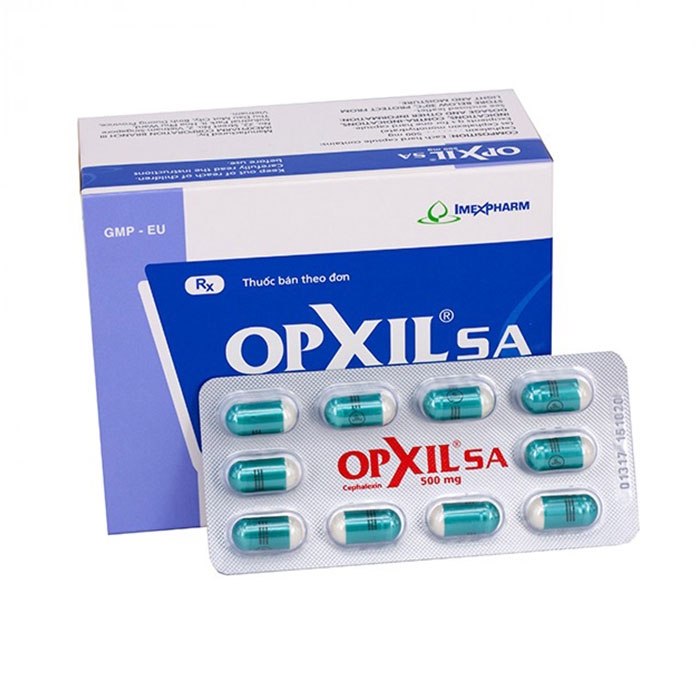 Thuốc kháng sinh Imexpharm Opxil SA Cephalexin 500mg, Hộp 100 viên