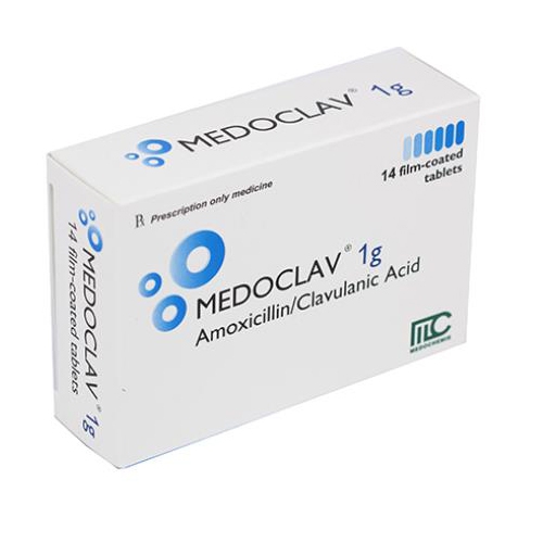 Thuốc kháng sinh Medoclav 1g - Hộp 14 viên