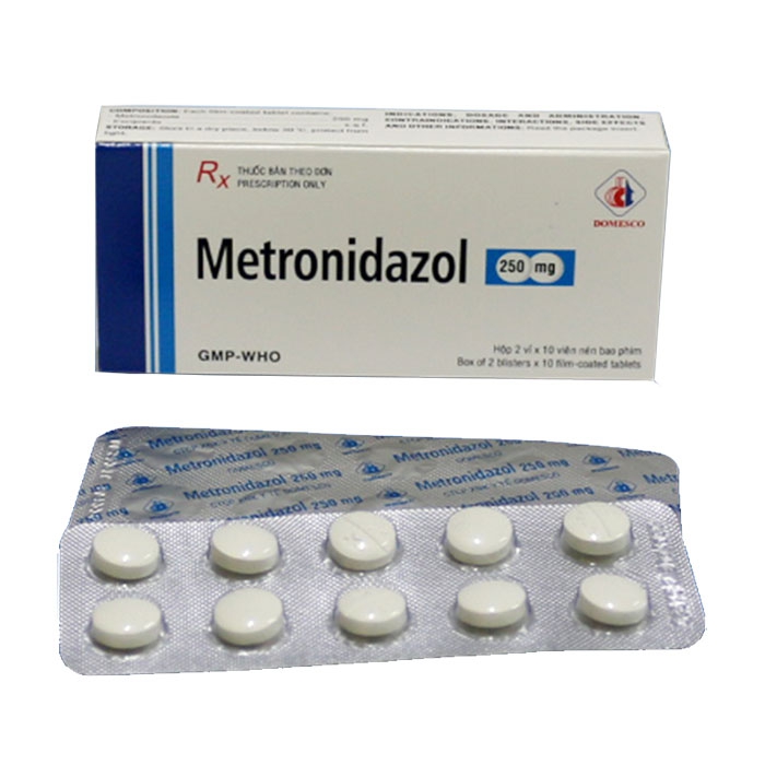 Thuốc kháng sinh Metronidazol 250mg Domesco