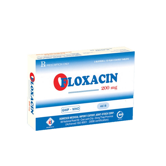 Thuốc kháng sinh Ofloxacin 200mg Domesco