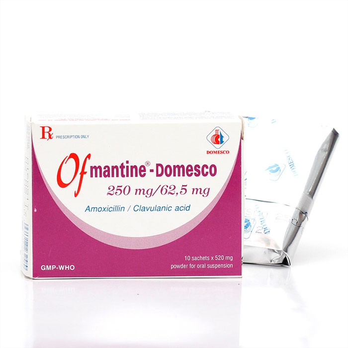Thuốc kháng sinh DMC Ofmantine 250mg, Hộp 10 gói