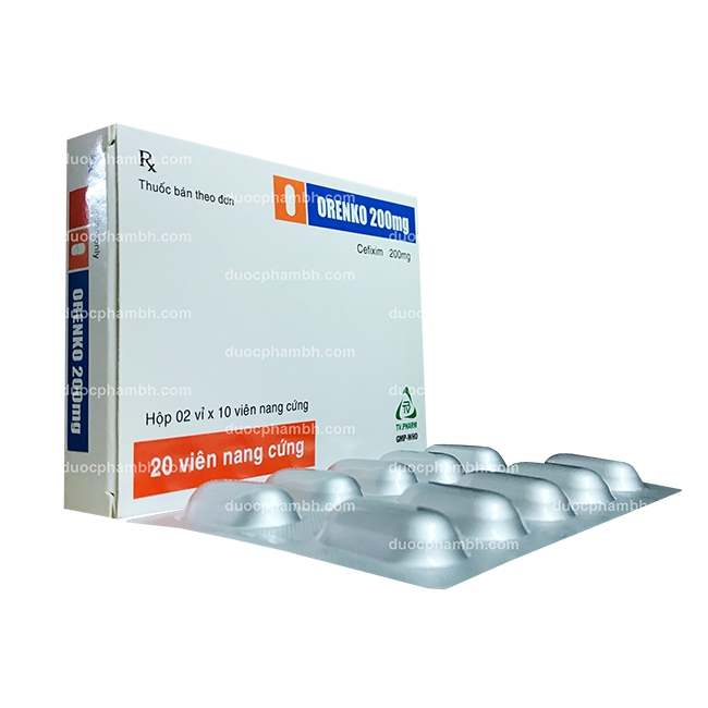 Thuốc kháng sinh ORENKO 20MG - Cefixim 200mg