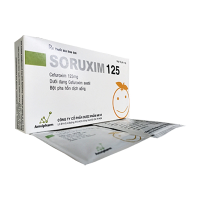 Thuốc kháng sinh SORUXIM 125 - Cefuroxim 125mg