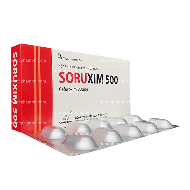 Thuốc kháng sinh SORUXIM 500 - Cefuroxim 500mg