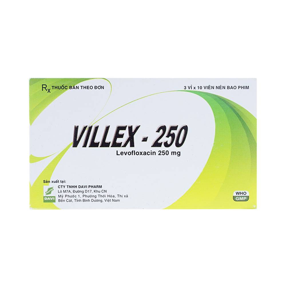 Thuốc kháng sinh Villex 250mg, Hộp 30 viên