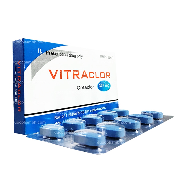 Thuốc kháng sinh VITRACLOR - Cefaclor 375mg