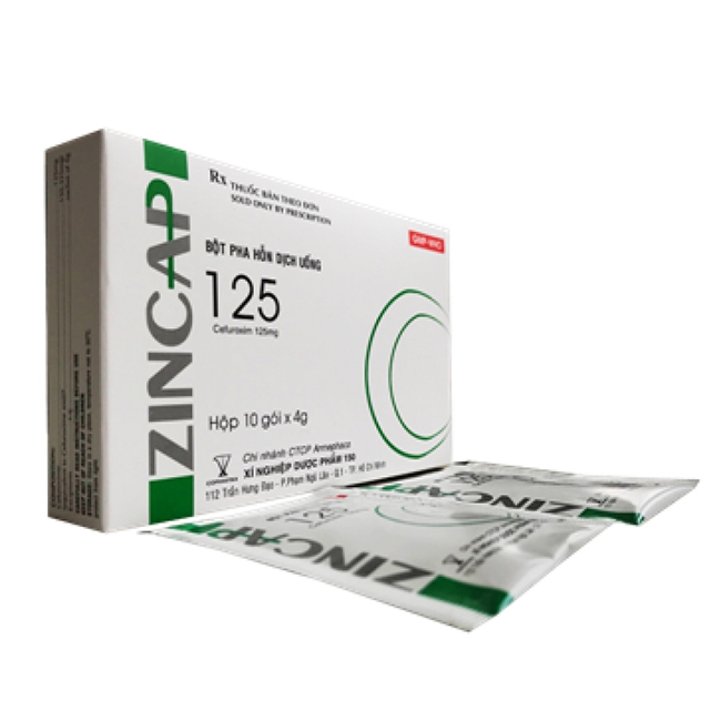 Thuốc kháng sinh ZINCAP 125 - Cefuroxim 125mg