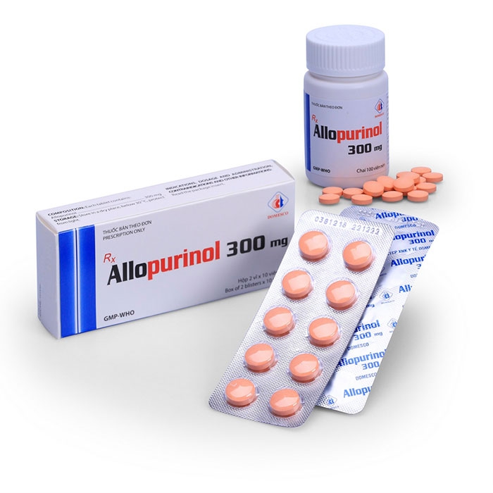 Thuốc kháng viêm Allopurinol 300mg Domesco (chai)