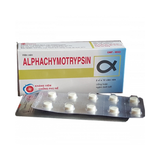Thuốc kháng viêm ALPHACHYMOTRYPSIN - Alphachymotrypsin 4200UI