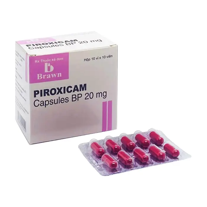 Thuốc kháng viêm Brawn Piroxicam 20mg, Hộp 100 viên