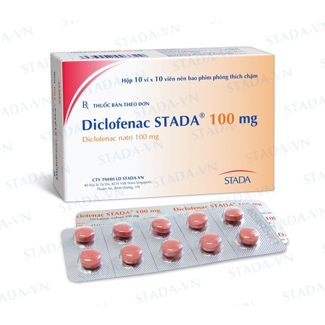 Thuốc kháng viêm Diclofenac STADA 100 mg