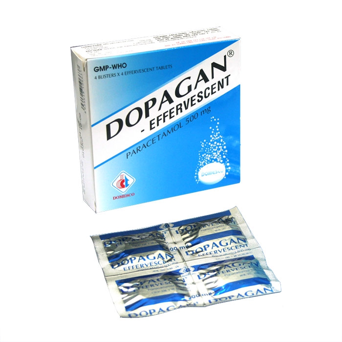 Thuốc kháng viêm Dopagan 500 Effervescent 16 viên  Domesco