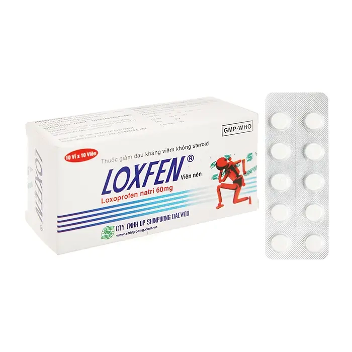 Thuốc Loxfen, Loxoprofen 60mg Shinpoong, Hộp 100 viên