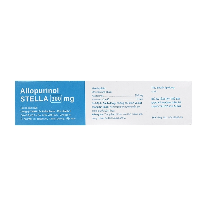 Thuốc kháng viêm giảm đau Stella Allopurinol Stella 300mg