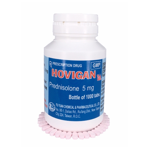 Thuốc kháng viêm Hovigan - Prednisolon 5mg