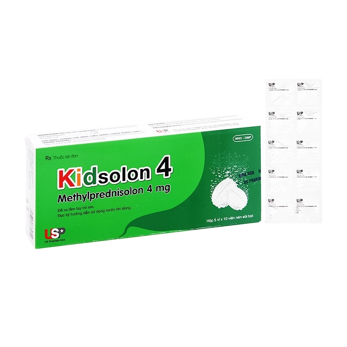 Thuốc kháng viêm Kidsolon 4mg, Hộp 50 viên sủi