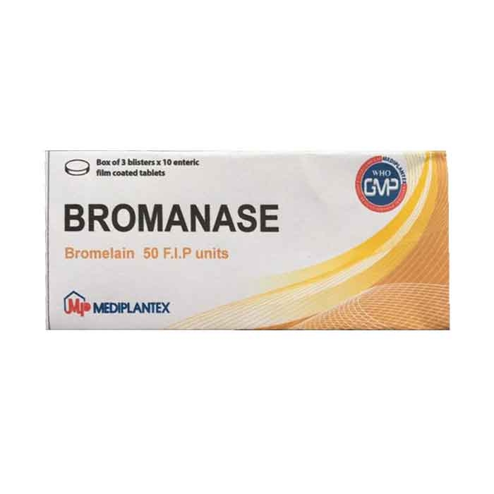 Thuốc kháng viêm Mediplantex Bromanase 50mg, Hộp 100 viên