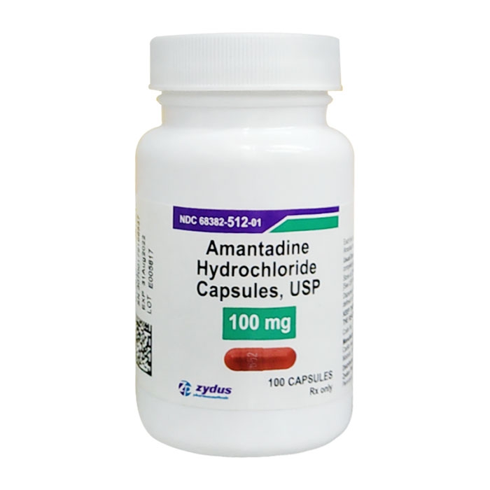 Amantadine Hydrochloride capslues USP 100mg Zydus, Chai 100 viên