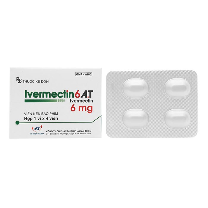 Thuốc kháng virus An Thiên Ivermectin 6 A.T 6mg 4 viên